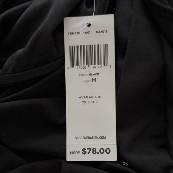 BCBGeneration Black Draped “Della” Dress. - Picture 8 of 9